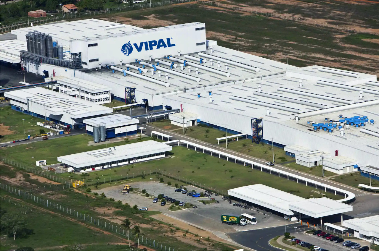 Vista aérea da fábrica da Vipal Borrachas