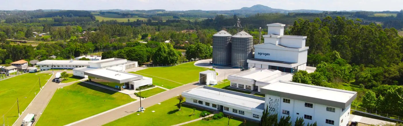 Vista aérea da unidade da Agrogen